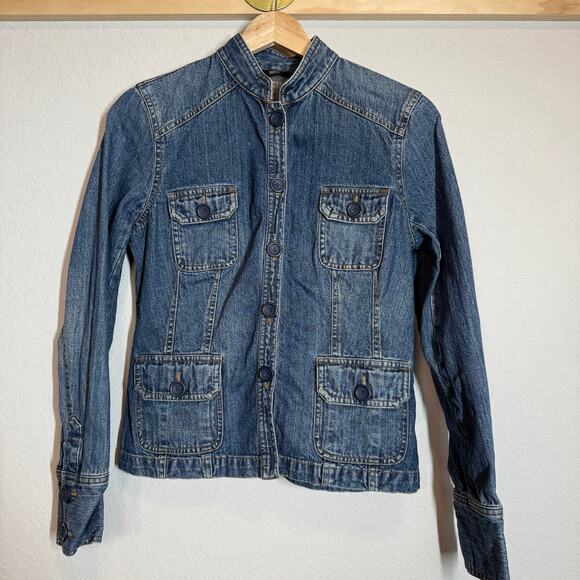 Women's Massimo Denim Blue Jean Button Front Cotton Jacket Size Small - Picture 1 of 7